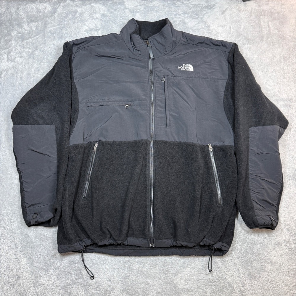 The North Face Denali Fleece Jacket Mens XXL Black Full Zip Outdoors Y2K